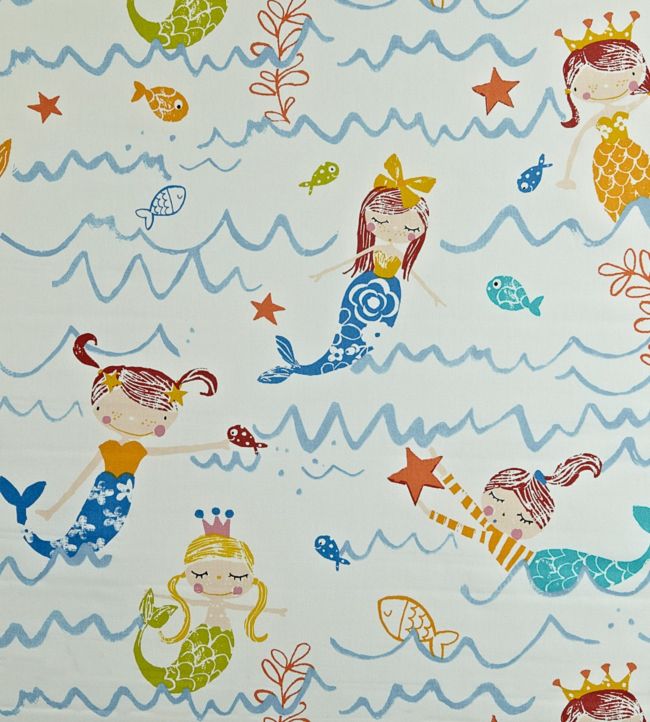 Mermaid Nursery Fabric - Blue