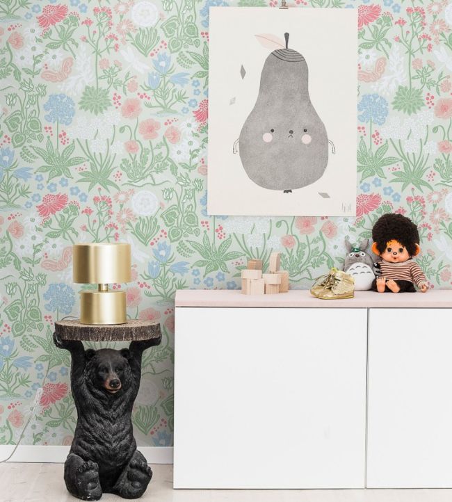 Lotte Nursery Room Wallpaper - Green