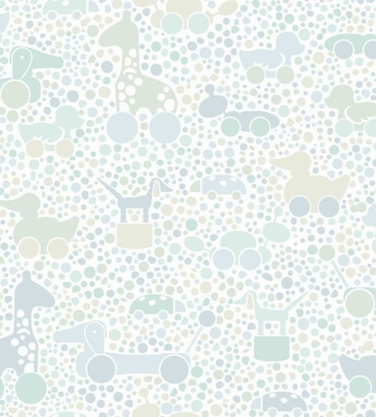 Brio Dots Nursery Wallpaper - Green