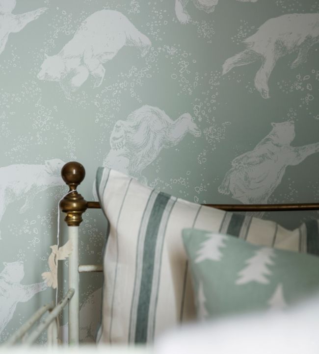 Polarn Nursery Room Wallpaper 2 - Green