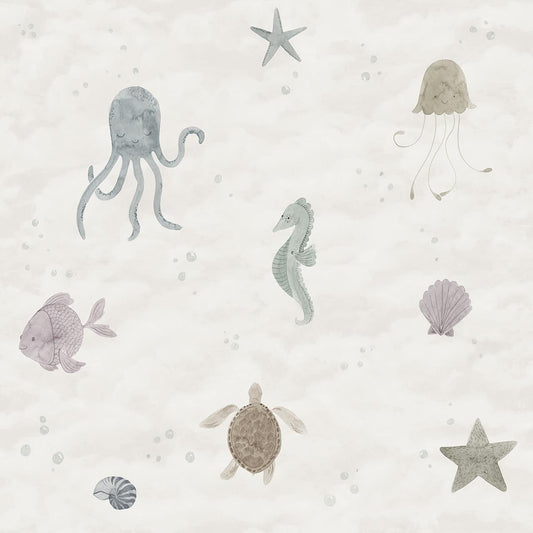 Alice Nursery Wallpaper - Cream