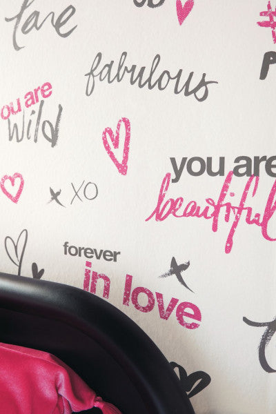 Pretty Lili Darling Nursery Room Wallpaper 2 - Pink