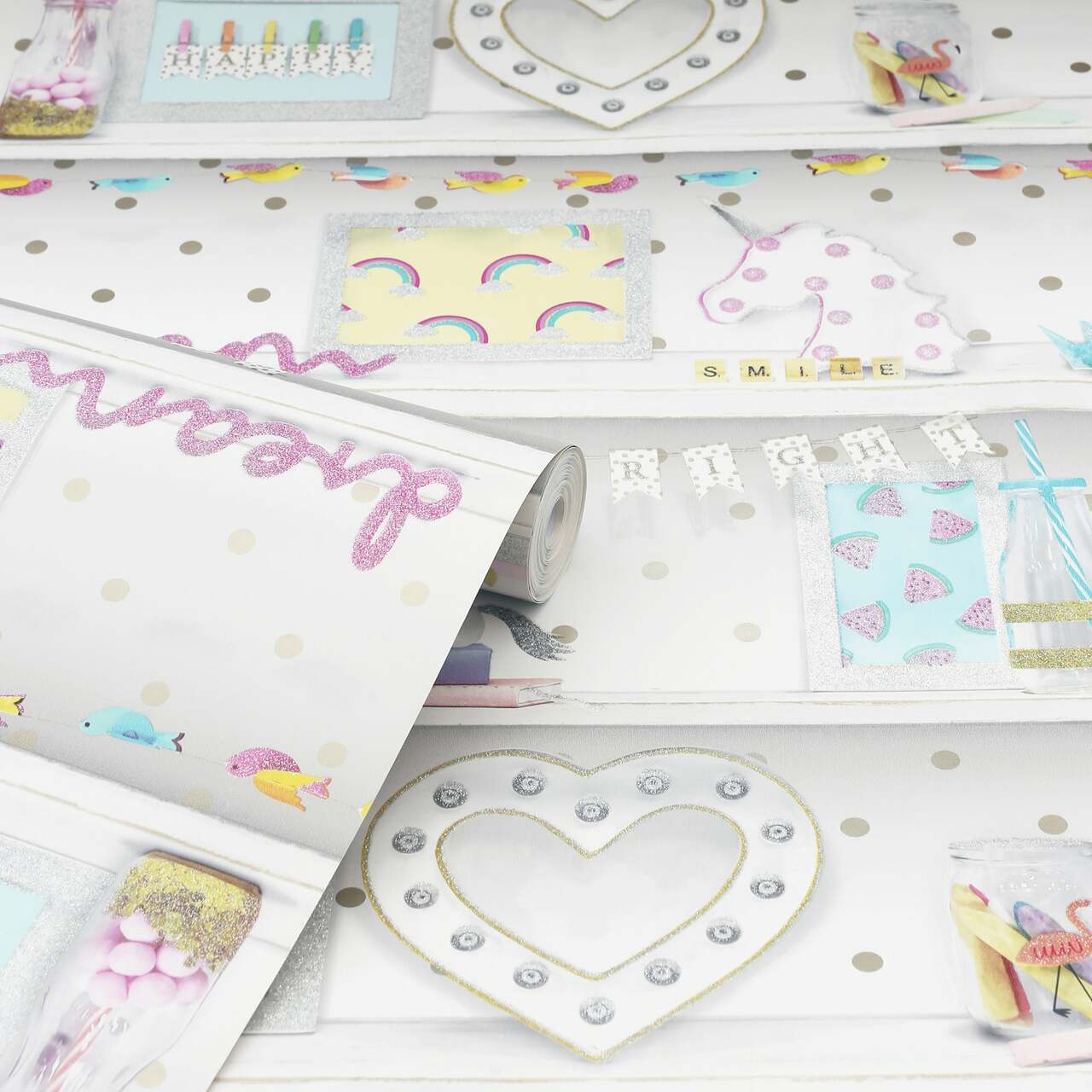 Girls Life Imagine Fun Nursery Room Wallpaper 3 - Multicolor
