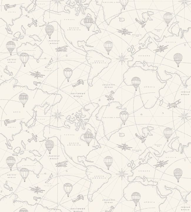 Adventures Nursery Wallpaper - Cream