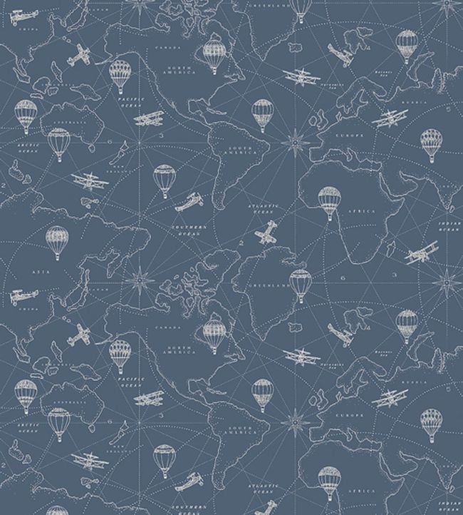 Adventures Nursery Wallpaper - Blue