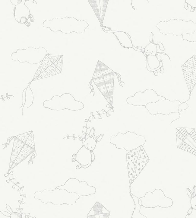 Up & Away Nursery Wallpaper - White