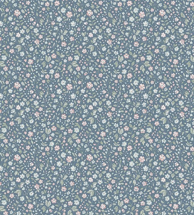 Jasmine Nursery Wallpaper - Blue