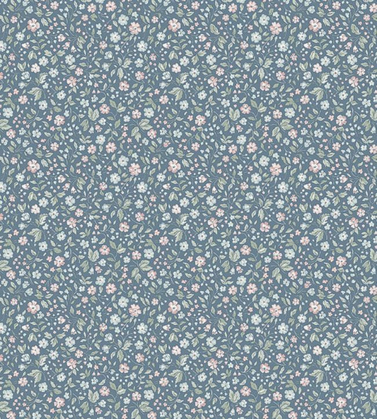 Jasmine Nursery Wallpaper - Blue