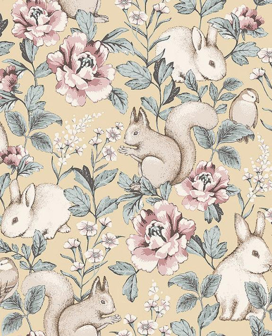 Magic Forest Nursery Room Wallpaper - Green