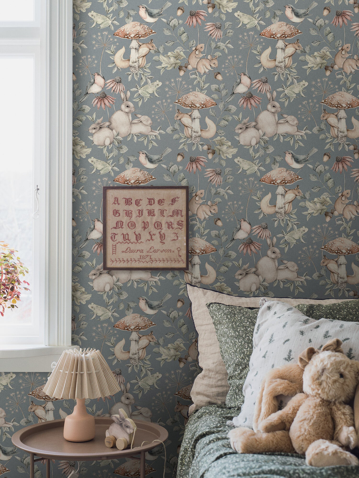 Minou Nursery Room Wallpaper - Green