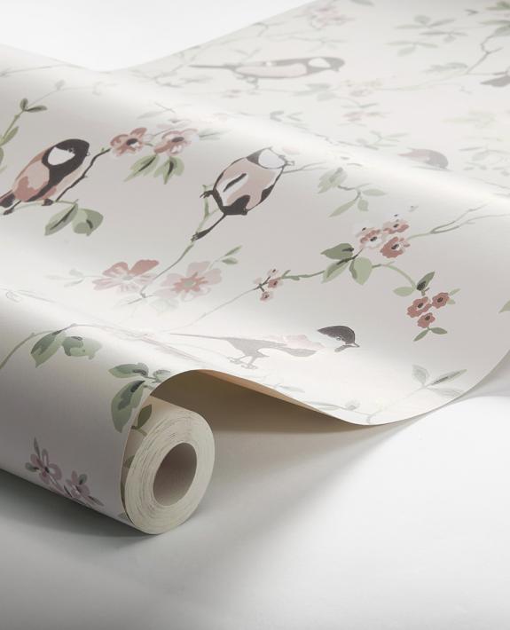 Falsterbo Birds Nursery Room Wallpaper 3 - Pink
