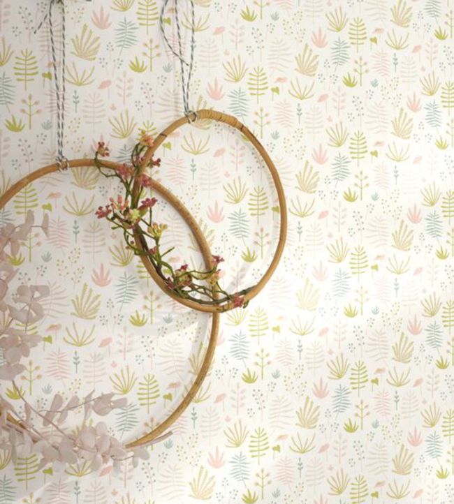 All Over Jungle Nursery Room Wallpaper 2 - Cream