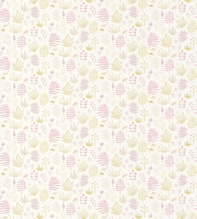 All Over Jungle Nursery Wallpaper - Pink