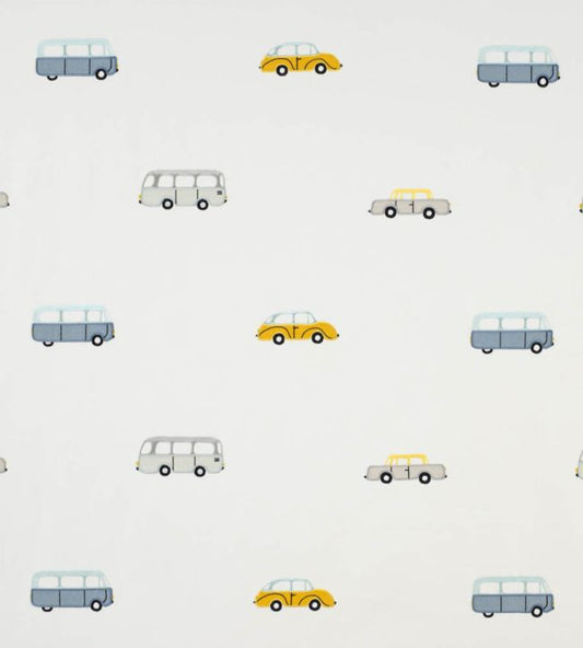 Broderie Vintage Cars Nursery Fabric - Multicolor