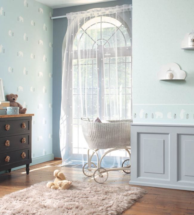 Voile Dots Nursery Room Fabric - Gray