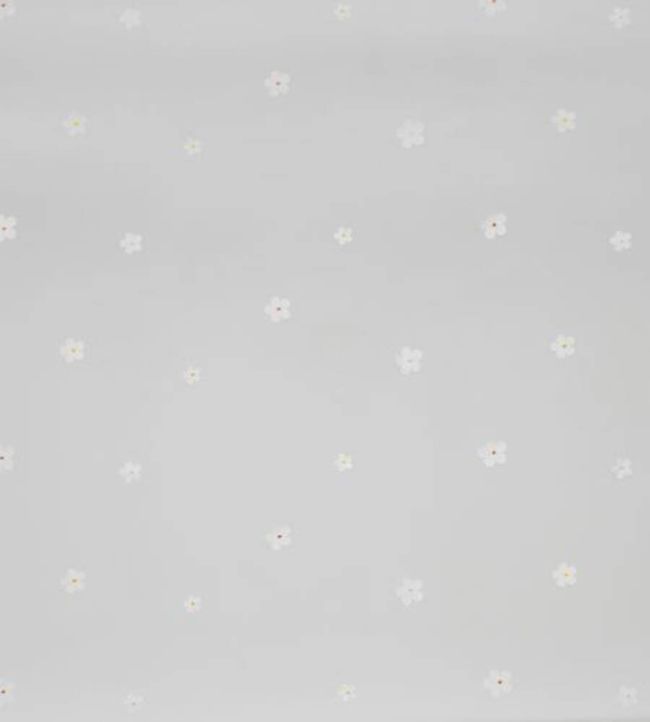 Voile Flower Nursery Fabric - Gray