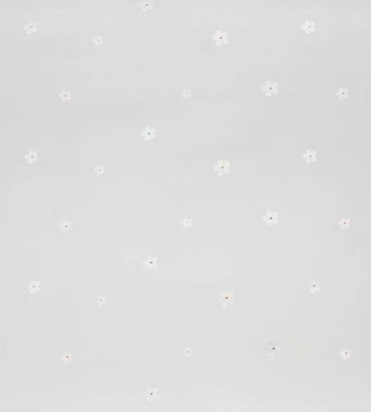 Voile Flower Nursery Fabric - Cream