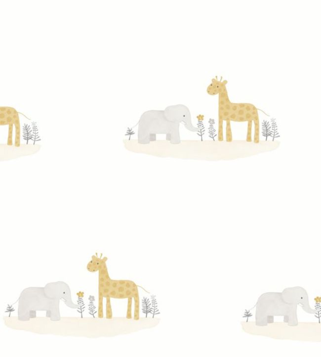 Mauris & Candice Nursery Wallpaper - Yellow