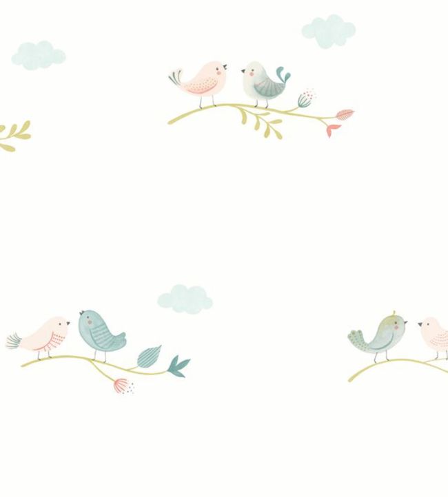 Rose Nursery Wallpaper - White