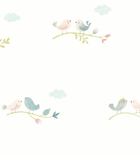 Rose Nursery Wallpaper - White