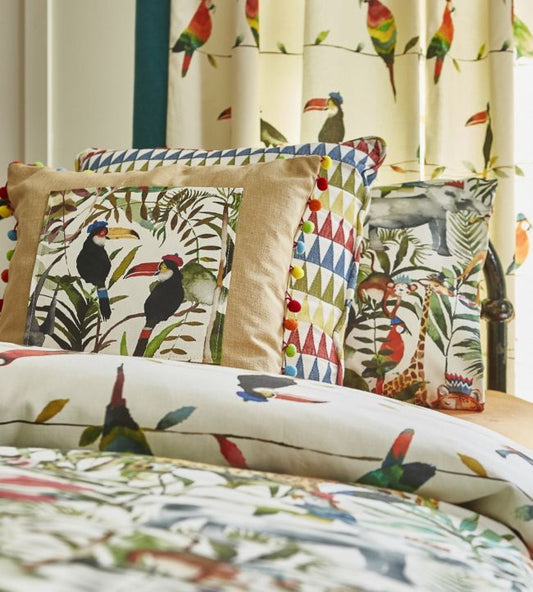 King of the Jungle Nursery Room Fabric - Multicolor