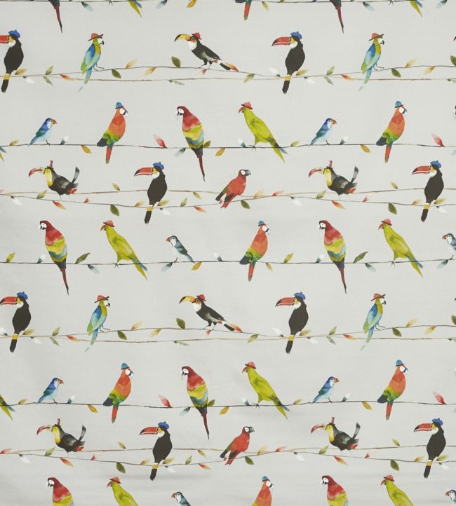 Toucan Talk Nursery Fabric - White