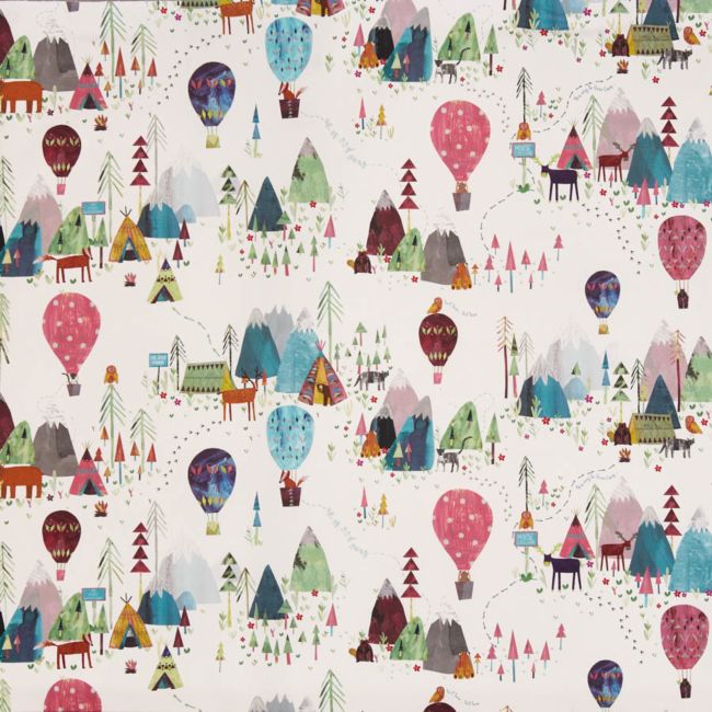 Away We Go Nursery Fabric - Teal