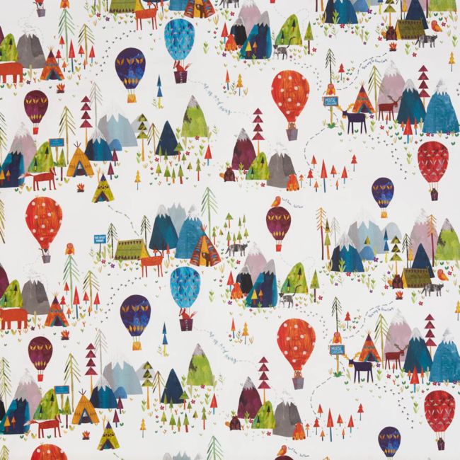 Away We Go Nursery Fabric - Red