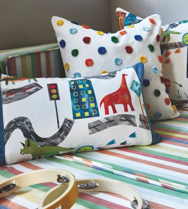 Dino City Nursery Room Fabric 2 - Multicolor