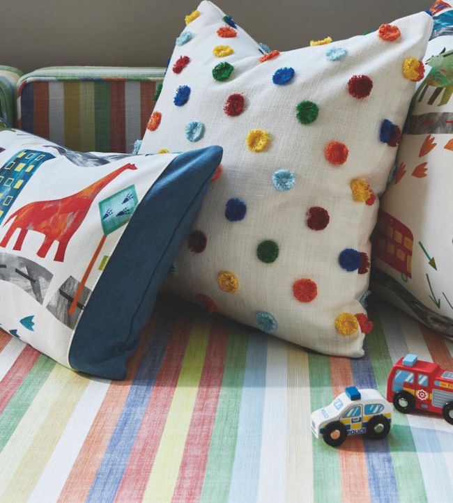 Dino City Nursery Room Fabric 3 - Multicolor