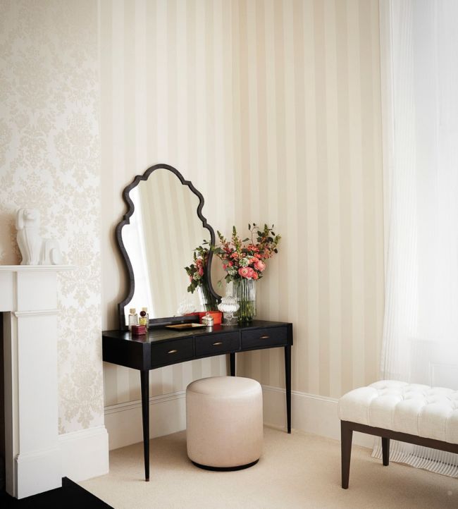 Glastonbury Stripe Nursery Room Wallpaper - Teal