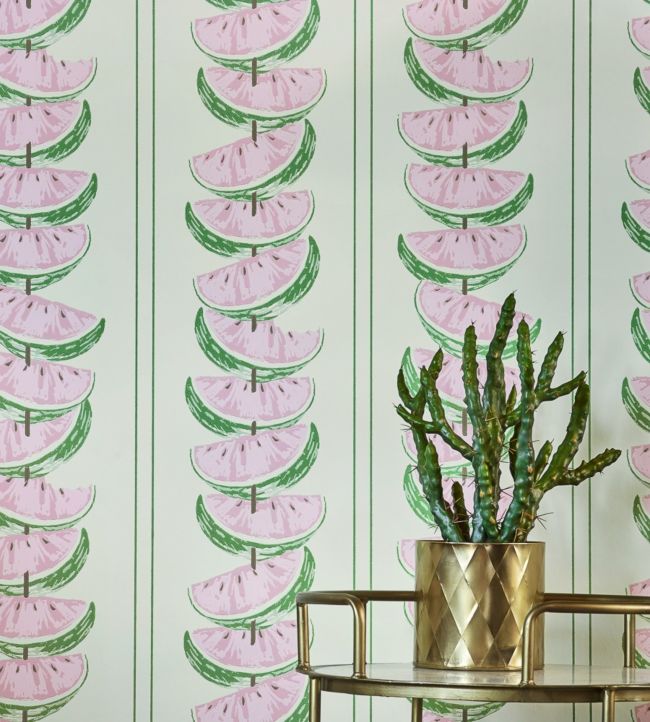 Watermelon Nursery Room Wallpaper 2 - Green