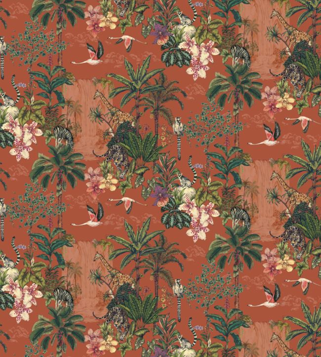 Kingdom Nursery Fabric - Orange