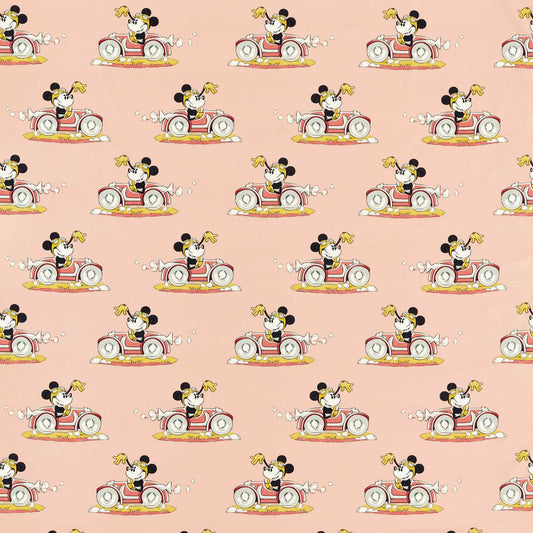 Minnie On The Move Candy Floss Fabric