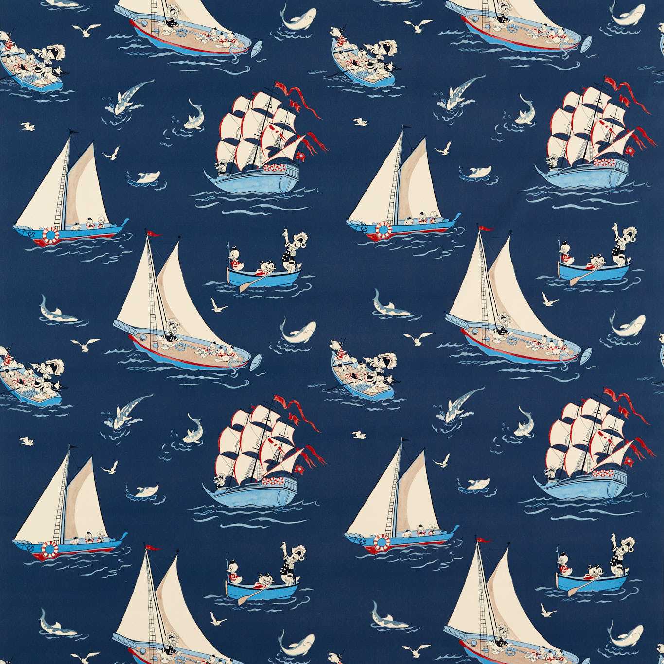 Sanderson Fabric Donald Nautical 227161