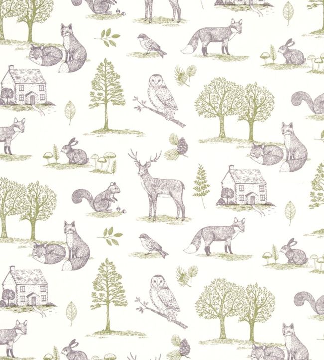 New Forest Nursery Fabric - Purple