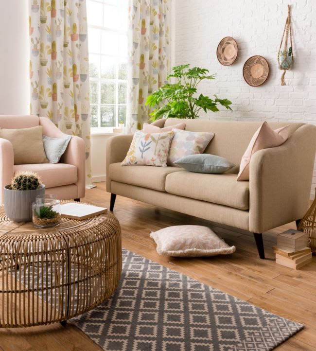 Cactus Nursery Room Fabric - Pink