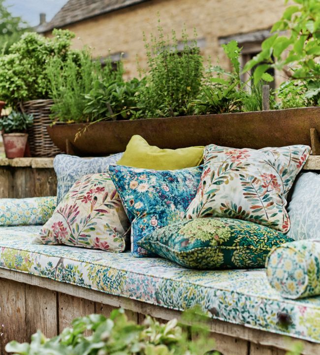 Tatton Linen Nursery Room Fabric 2 - Green