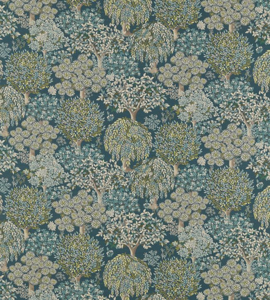 Tatton Linen Nursery Fabric - Teal