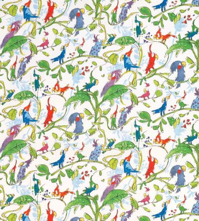 Cockatoos Nursery Fabric - Green