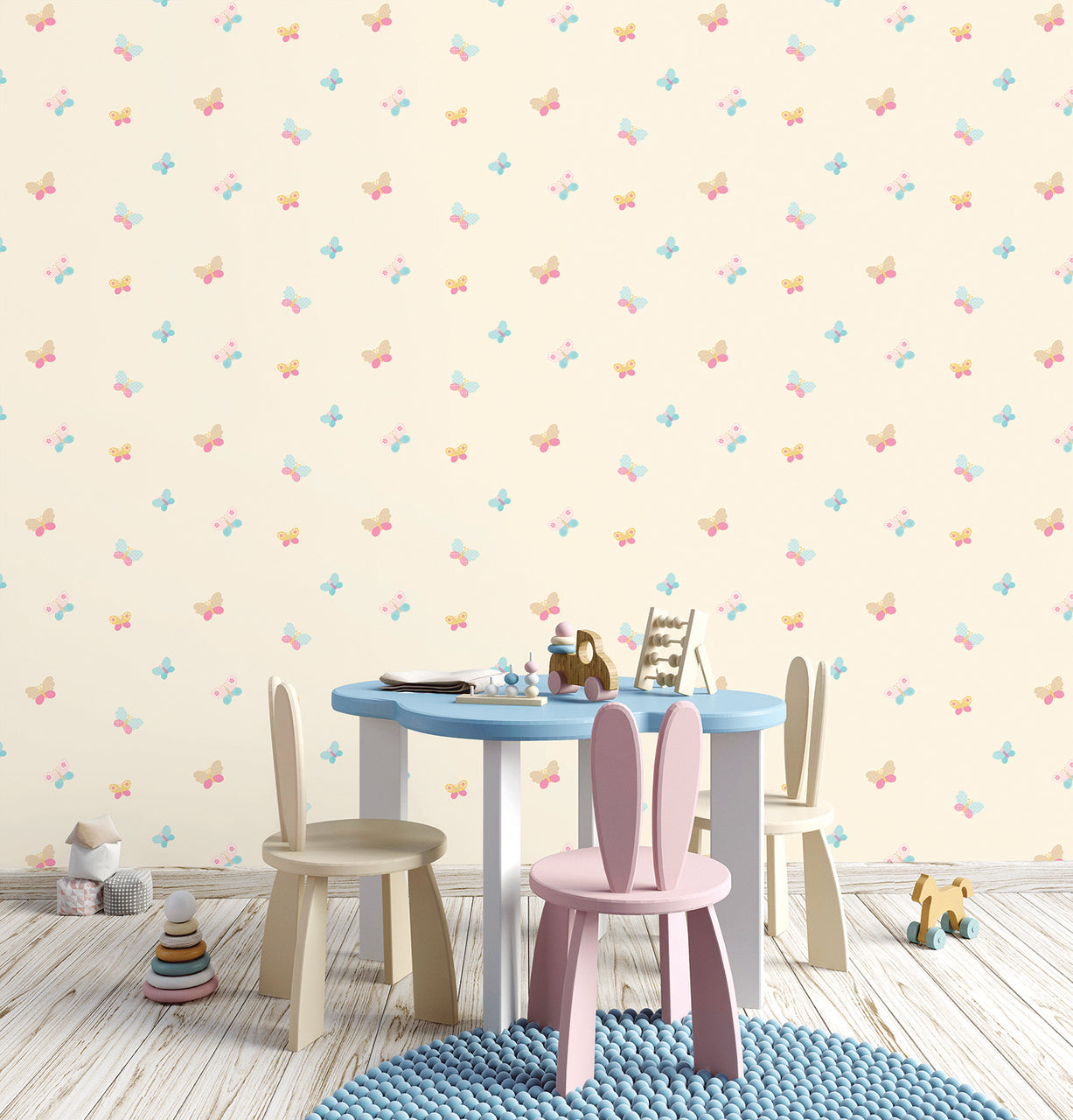 Just 4 Kids 2 Nursery Room Wallpaper - Cream