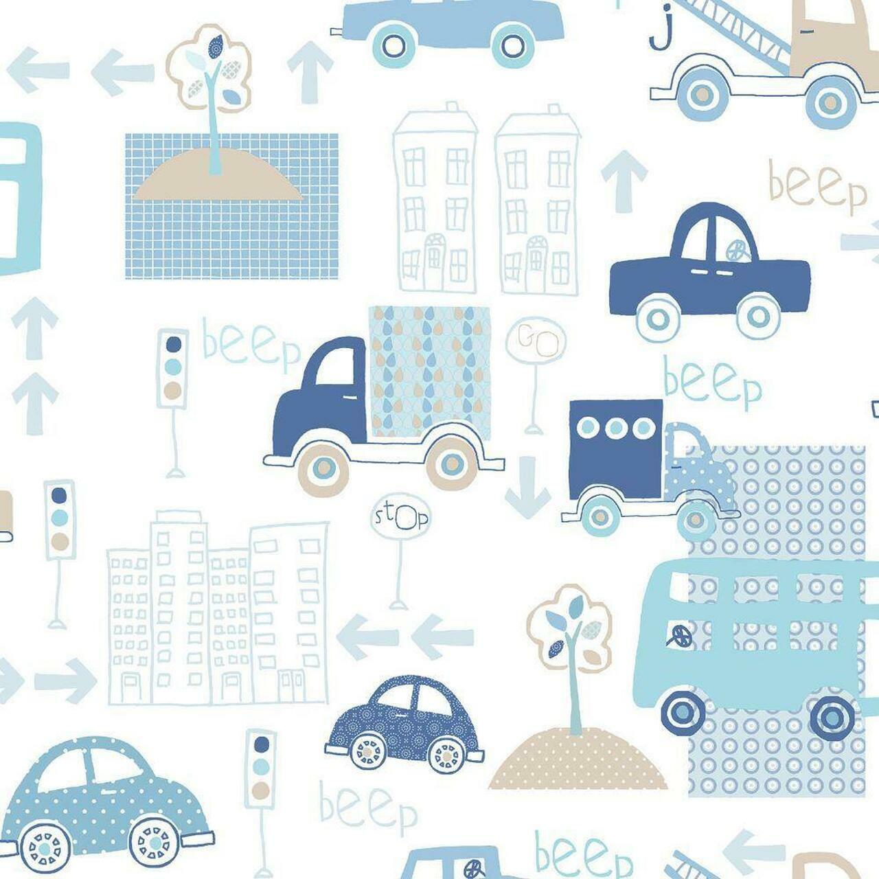 Just 4 Kids 2 Nursery Wallpaper - Blue