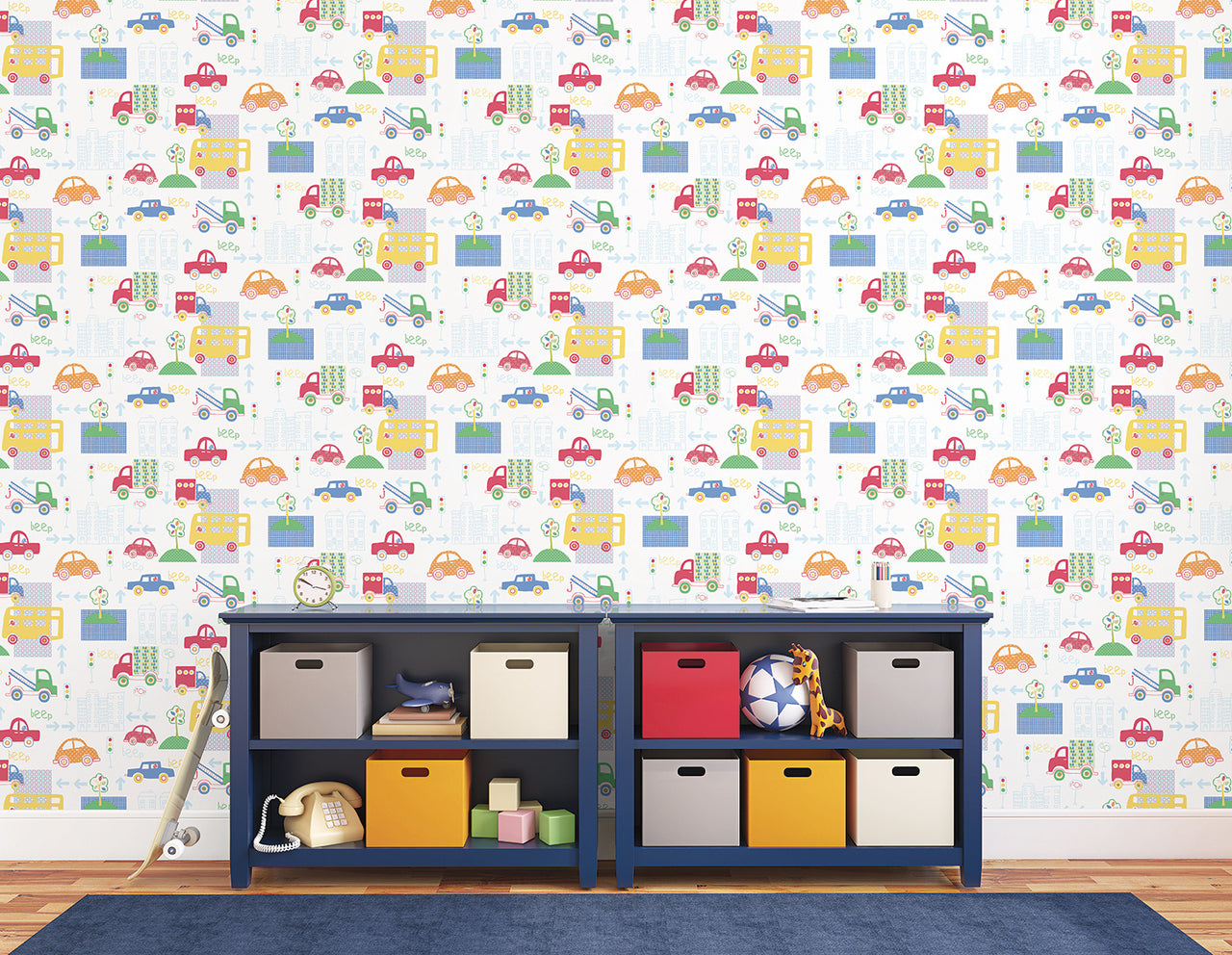 Just 4 Kids 2 Nursery Room Wallpaper - Blue