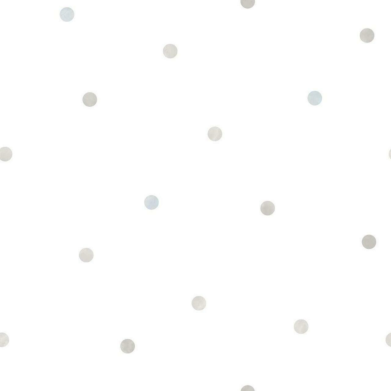 Just 4 Kids 2 Dot Nursery Wallpaper - White