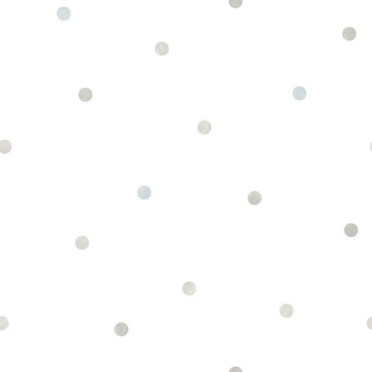 Just 4 Kids 2 Dot Nursery Wallpaper - White