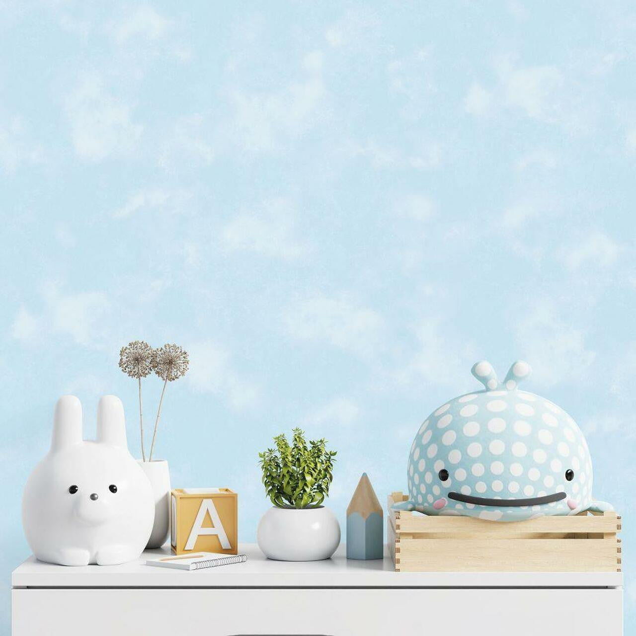 Baby Texture Tiny Tots 2 Nursery Room Wallpaper - Blue