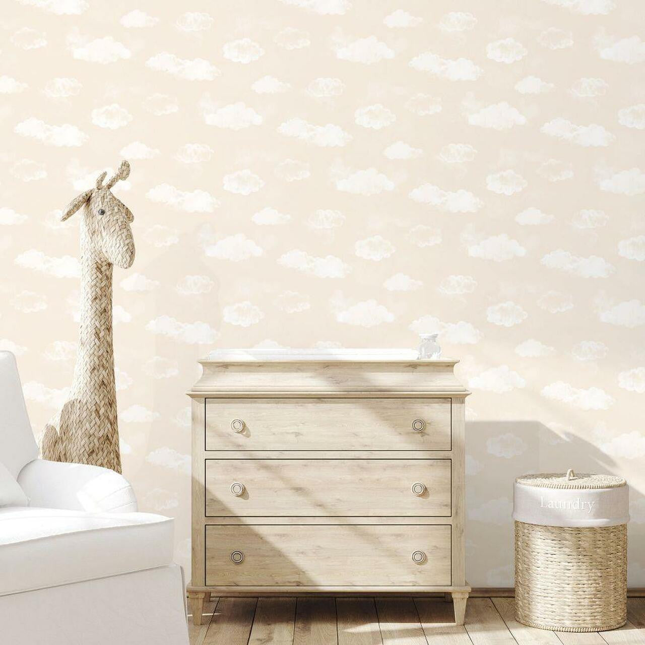 Cloud Tiny Tots 2 Nursery Room Wallpaper - Sand