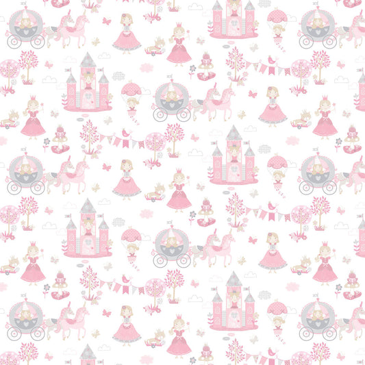 Fairytale Nursery Wallpaper - Pink