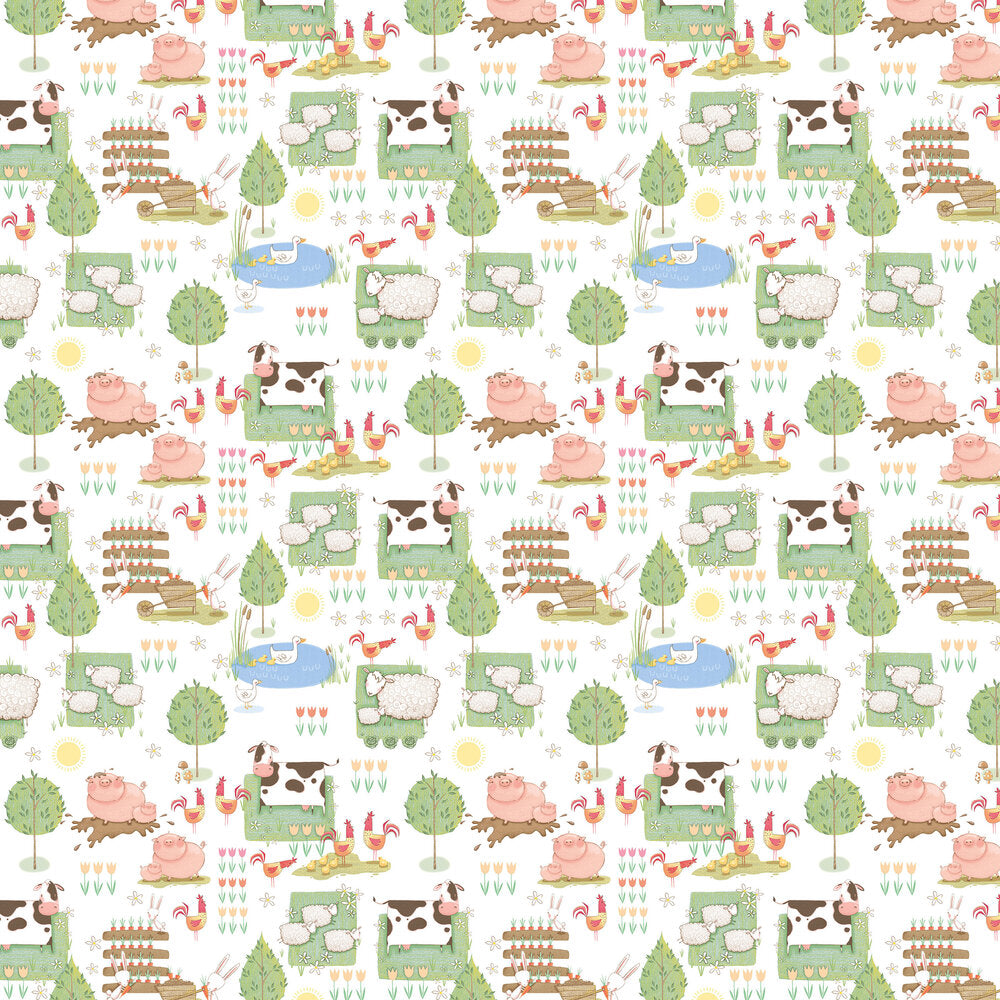 Farmland Nursery Wallpaper - Multicolor