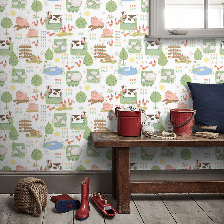 Farmland Nursery Room Wallpaper 4 - Multicolor